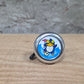 Kinder fietsbel aluminium zilver 55mm diameter met pinguin