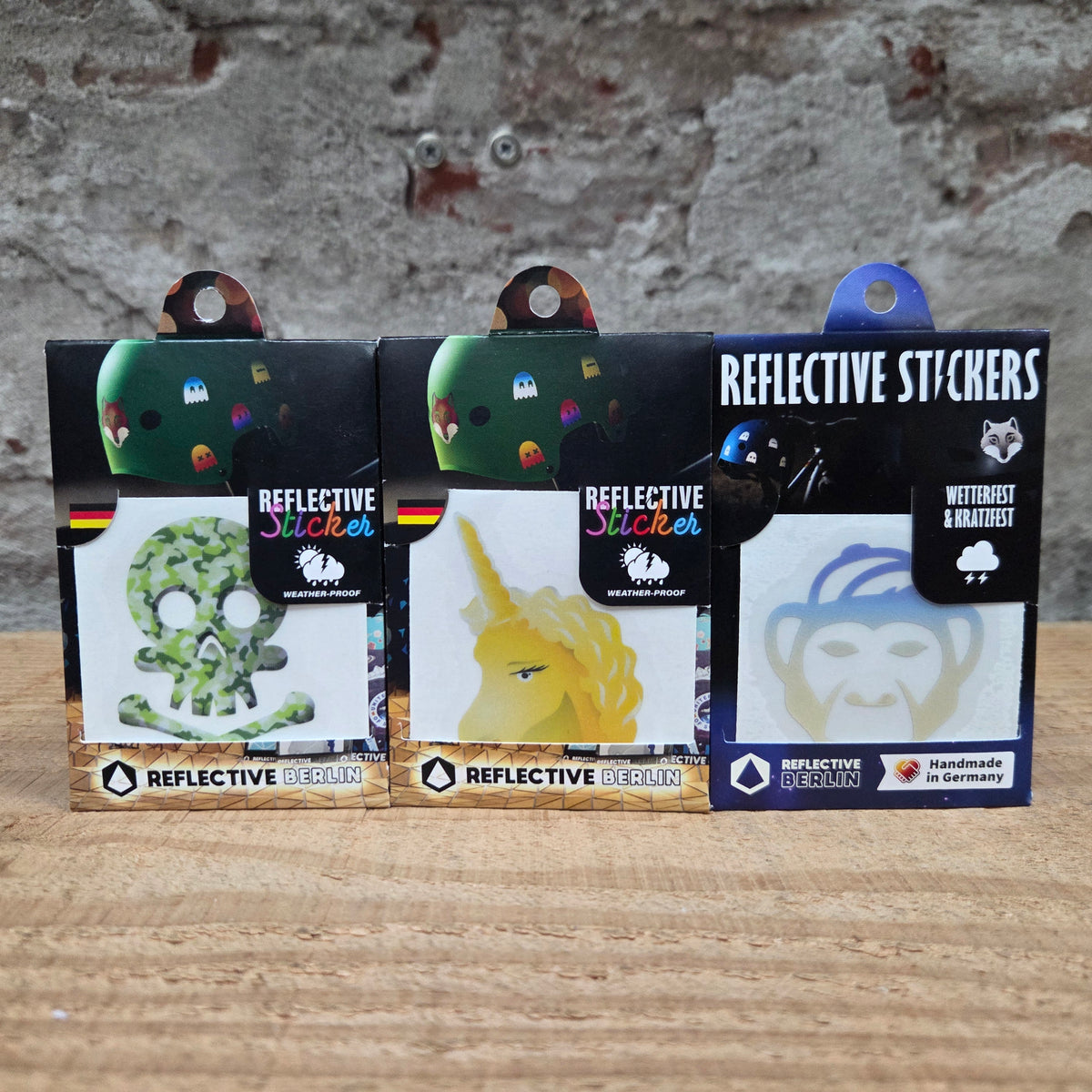 REFLECTIVE BERLIN reflecterende stickers small - 3 modellen