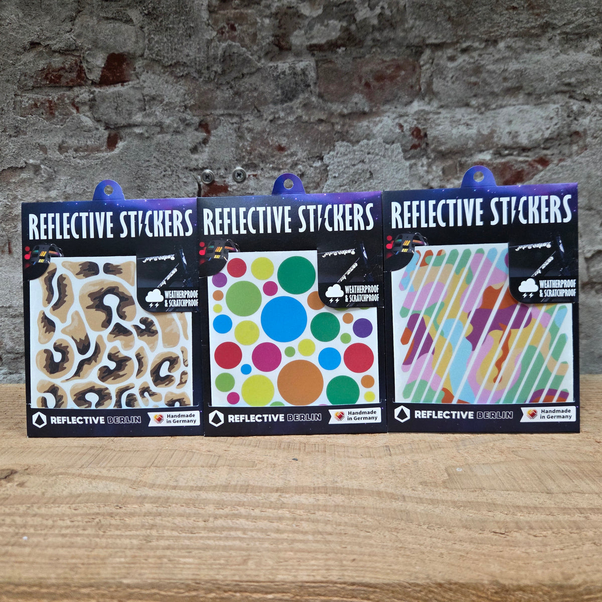 Reflective Berlin reflecterende stickers medium 
