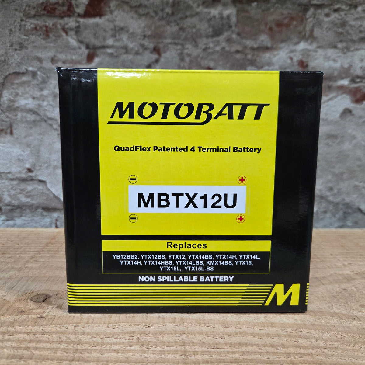 MOTOBATT MBTX12U in de verpakking