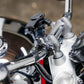 QUAD LOCK HANDLEBAR MOUNT LARGE CHROOM GEMONTEERD OP MOTORSTUUR
