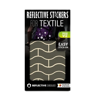 REFLECTIVE BERLIN textielstickers - waves grijs