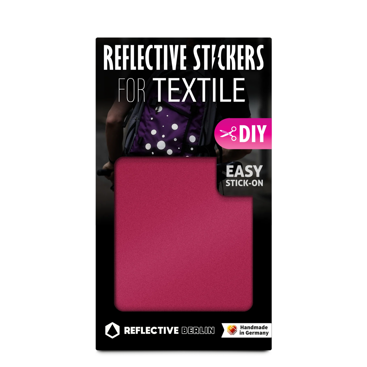  REFLECTIVE BERLIN textielstickers - diy rood