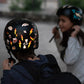 Reflective Berlin reflecterende stickers medium - lightning op helm