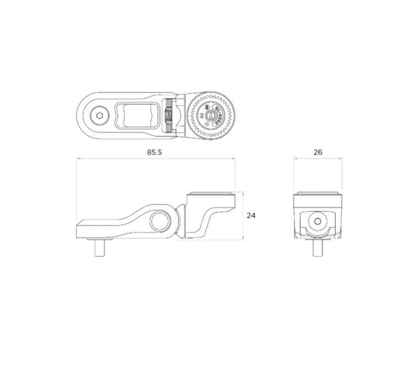 QUAD LOCK Adjustable Arm PRO - maatvoering