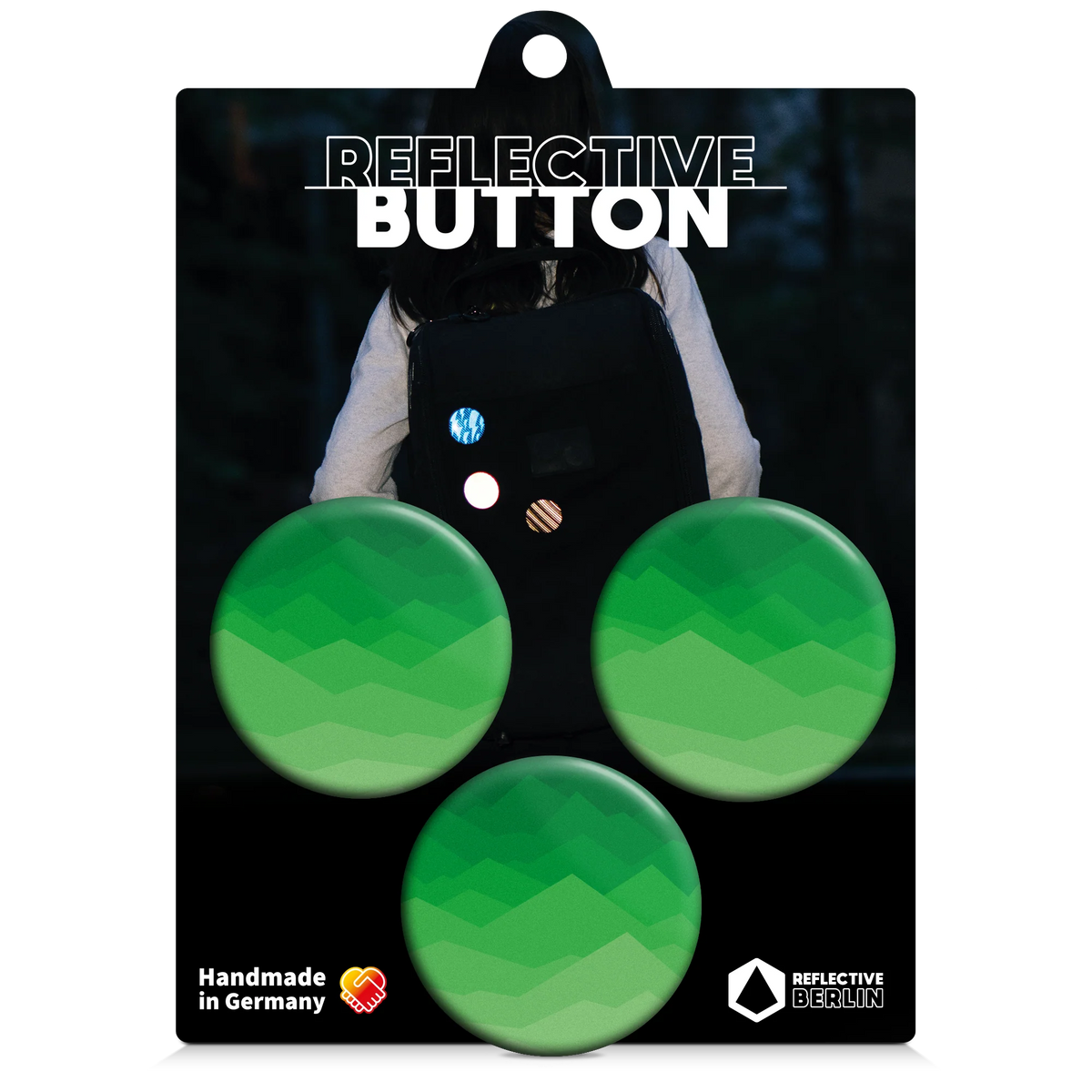 REFLECTIVE BERLIN Buttons - reflektierende Anstecker