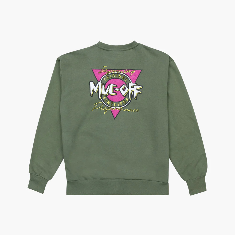 Muc-Off Surf Sweater groen – oversized, 440 GSM katoen & gerecycled polyester achterzijde