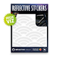 Reflective Berlin reflecterende stickers medium - sunrise wit