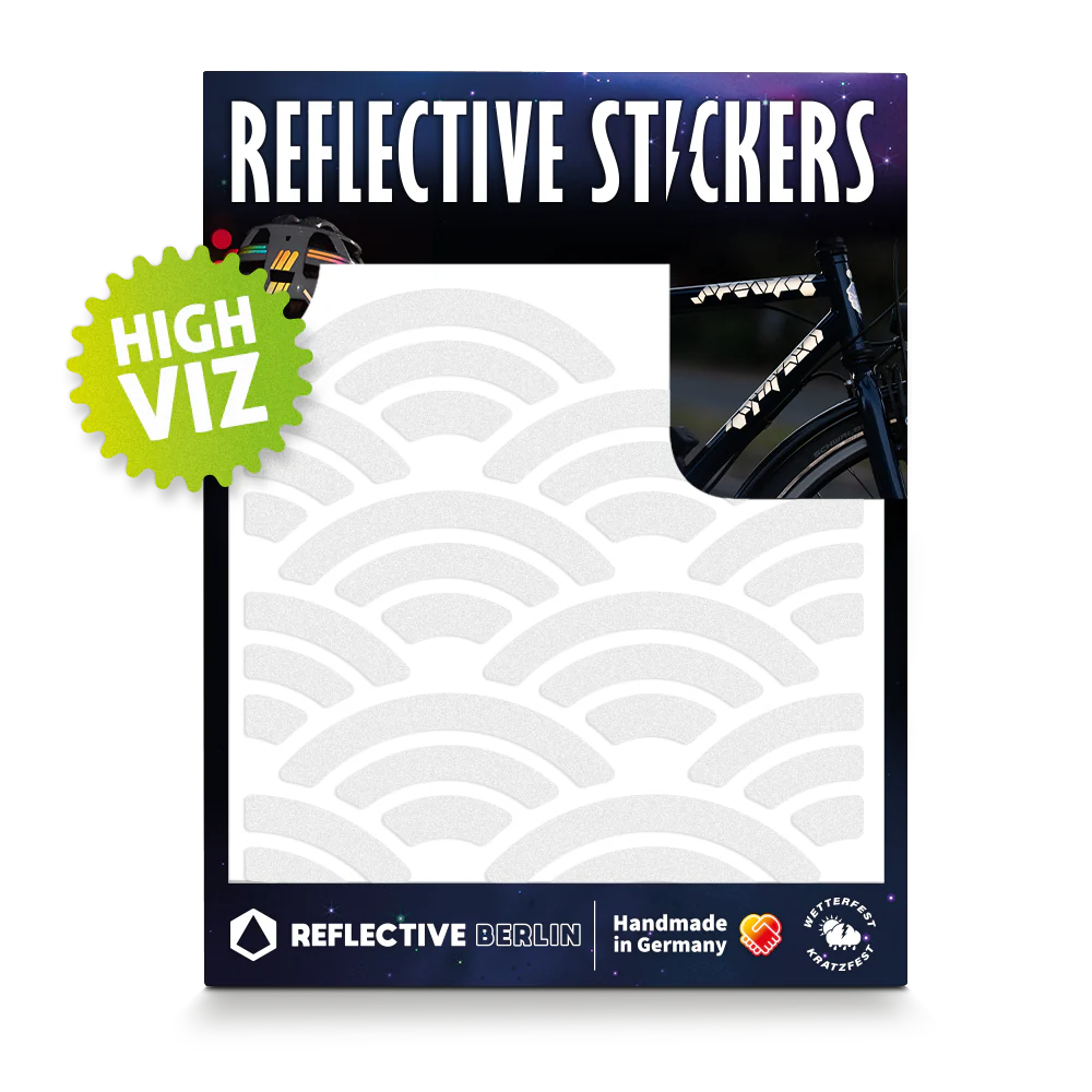 Reflective Berlin reflecterende stickers medium - sunrise wit