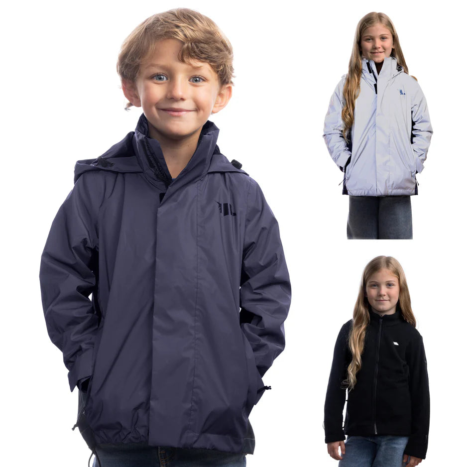 VALKENTAL 3IN1 REFLECTERENDE KINDER JACKET blauw