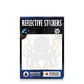 Reflective Berlin reflecterende stickers small voor kinderen octopus wit
