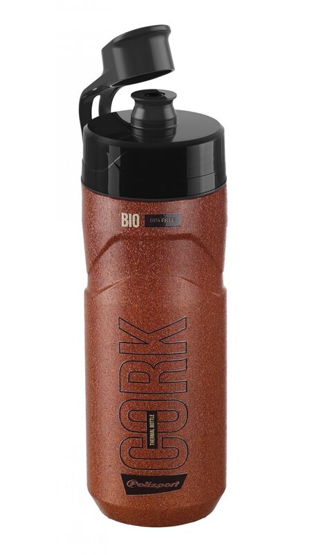 Polisport Thermo Bidon Cork met opengeklapte dop