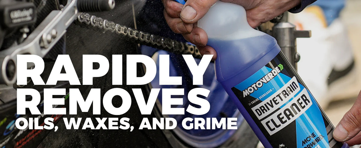 MOTOVERDE Drivetrain Cleaner 1L en 5 liter – verwijderd olie, wax en modder