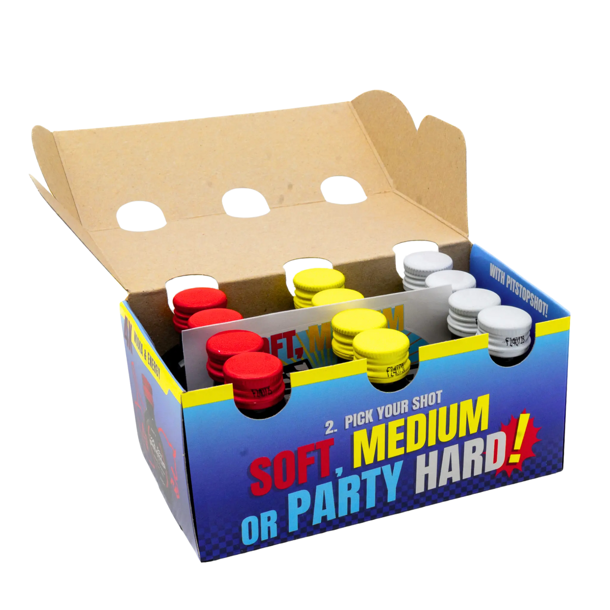 PITSTOP SHOT variety pack 12 stuks alcoholische energy shots