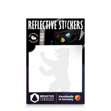 REFLECTIVE BERLIN stickers small - bear wit