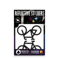 REFLECTIVE BERLIN stickers small - biycles zwart