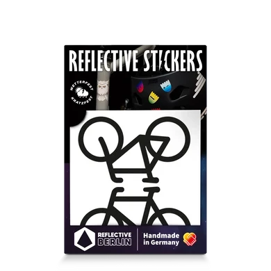 REFLECTIVE BERLIN stickers small - biycles zwart