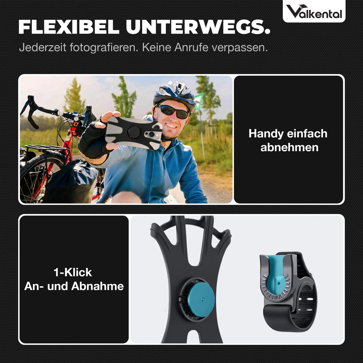  VALKENTAL EasyFix telefoonhouder - makkelijk de telefoon te verwijderen