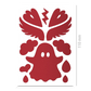 REFLECTIVE BERLIN textielstickers - spooky rood