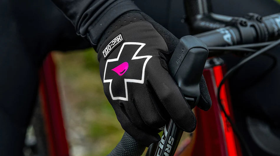 MUC-OFF Rider Gloves  - Premium MTB handschoenen met Clarino palm grip op het stuur