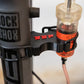 SUPERSONIC PARTS spuithouder kit hydraulische remmen ontluchten met rode houders en rubberen straps verticaal geplaatst