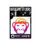 Reflective Berlin reflecterende stickers small voor kinderen monkey rainbow