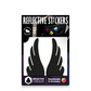 Reflective Berlin reflecterende stickers small voor kinderen wings zwart