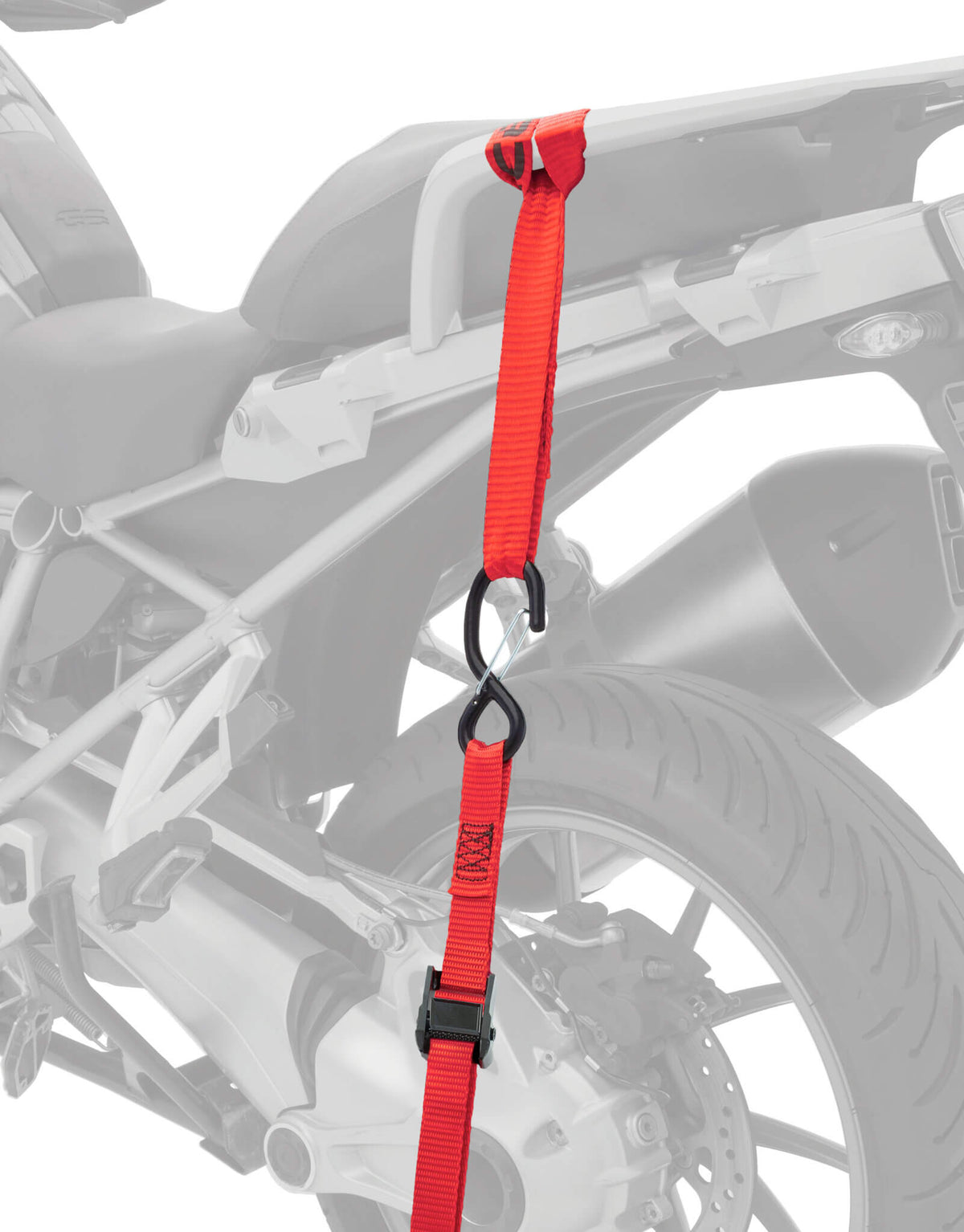 ACEBIKES Cam Buckle Pro gemonteerd aan de motor