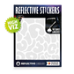 Reflective Berlin reflecterende stickers medium - pebbles wit