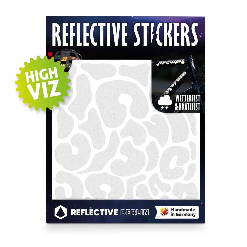Reflective Berlin reflecterende stickers medium - pebbles wit