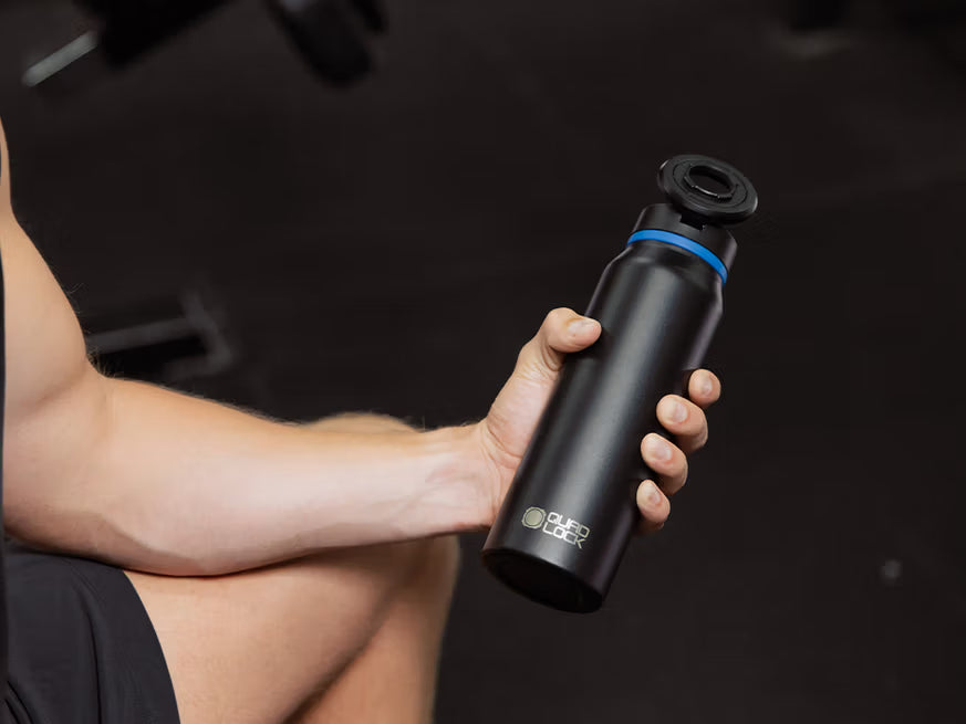 QUAD LOCK bottle mount zwart met magnetische telefoonhouder