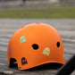 Reflective Berlin reflecterende stickers small voor kinderen ghost op een oranje helm