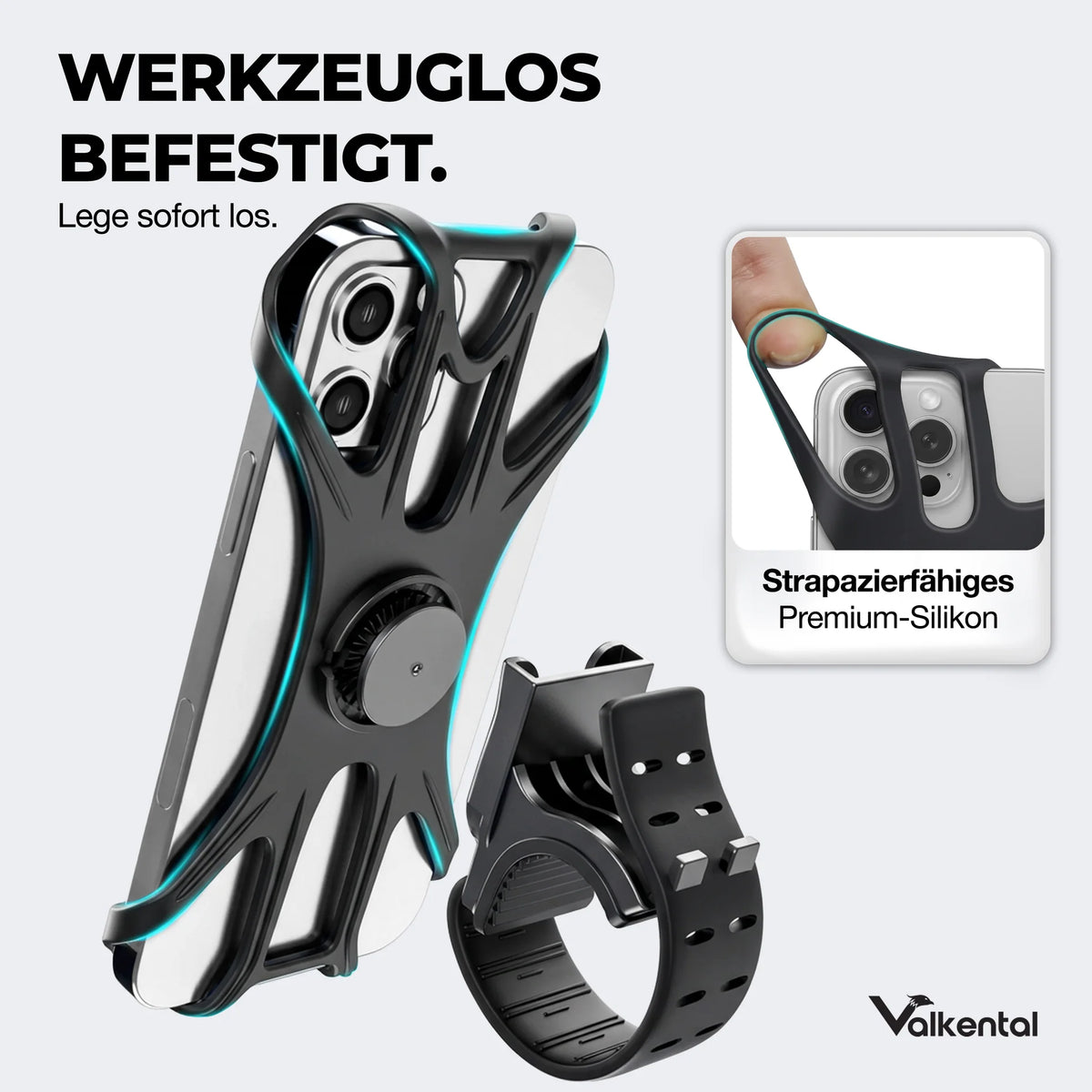  VALKENTAL EasyFix telefoonhouder - zonder gereedschap te monteren