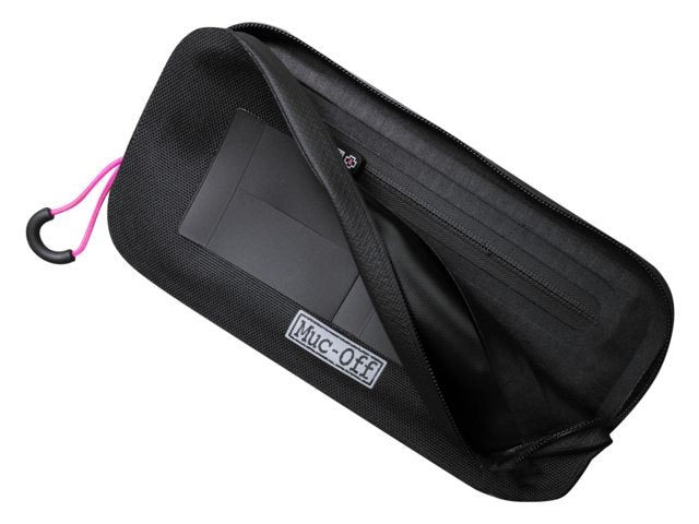 MUC-OFF waterproof essentials case v2 achterzijde met rits geopend
