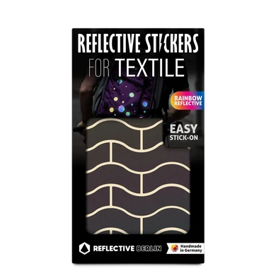 REFLECTIVE BERLIN textielstickers - waves rainbow