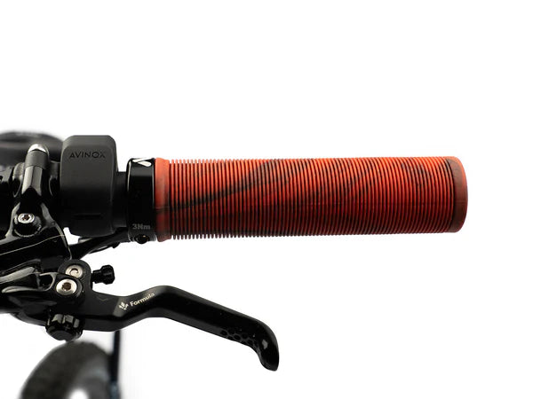AMS Barcode Grips gemonteerd op stuur