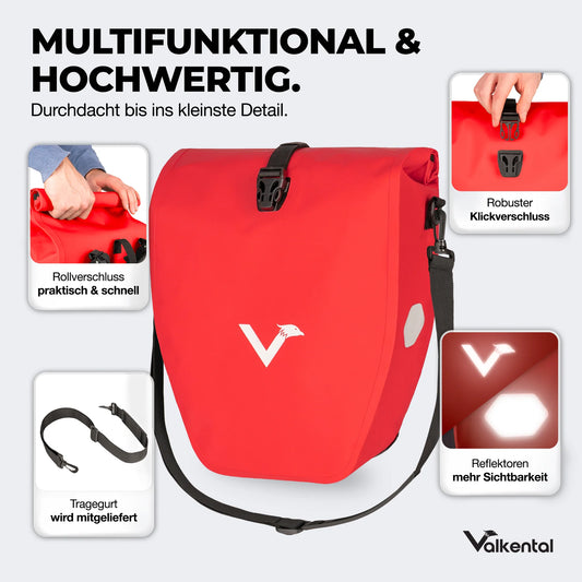 VALKENTAL Bike Bag 20L - sluitsystemen
