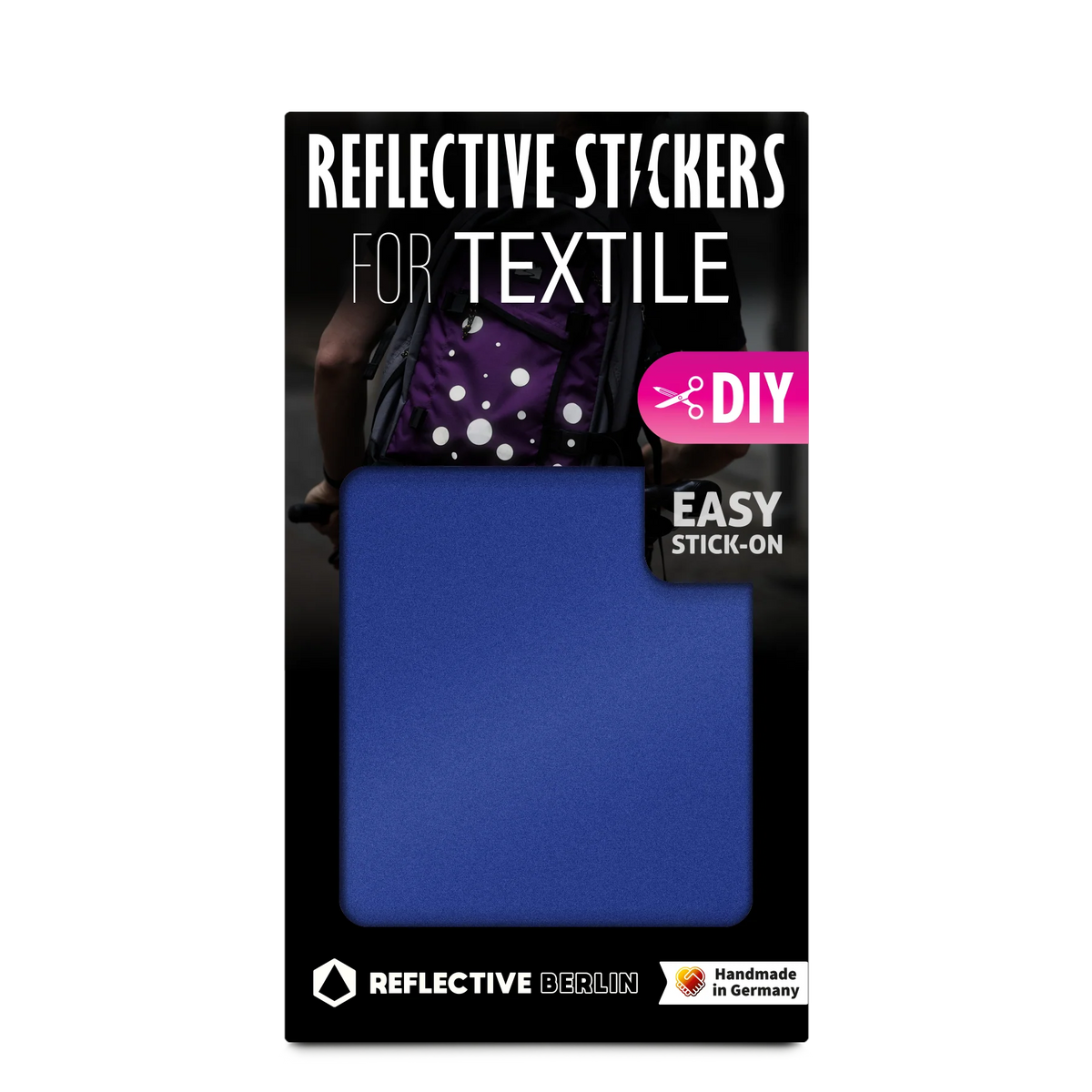  REFLECTIVE BERLIN textielstickers - diy blauw