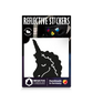 Reflective Berlin reflecterende stickers small voor kinderen unicorn zwart