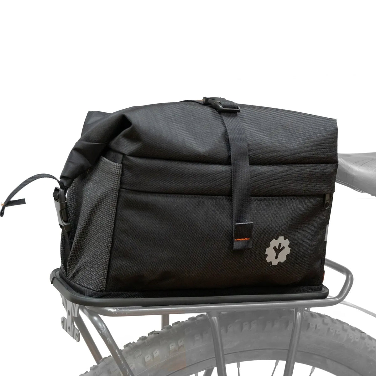 CHOIKE RackBag 12L waterdichte bagagedragertas zwart voor bikepacking en touring op de fietsdrager