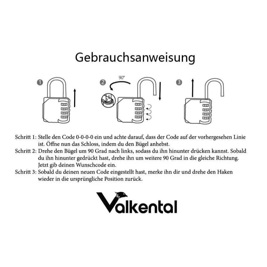 VALKENTAL QUICKLOCK gebruiksaanwijzing