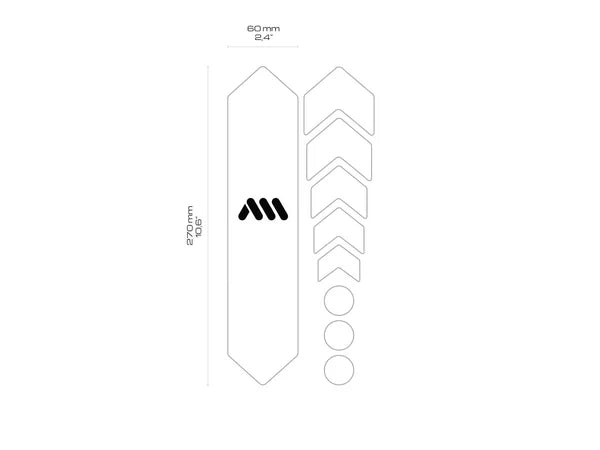 AMS Honeycomb Frame Guard Basic afmetingen