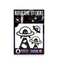 Reflective Berlin reflecterende stickers small voor kinderen ufo zwart