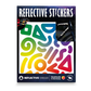 Reflective Berlin reflecterende stickers medium - doodle regenboog