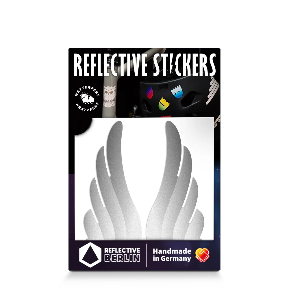 Reflective Berlin reflecterende stickers small voor kinderen wings wit