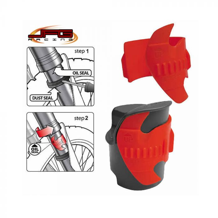 BIKE IT Fork Seal Scraper - rood