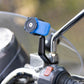 QUAD LOCK mirror stem mount - onder de spiegelarm gemonteerd op de scooter