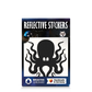 Reflective Berlin reflecterende stickers small voor kinderen octopus zwart