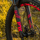 AMS Honeycomb Frame Guard Total geplakt op de voorvorken