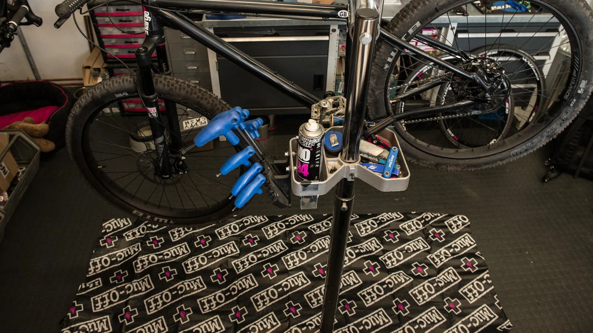 MUC-OFF bike mat onderhoudsmat voor fietswerkplaats